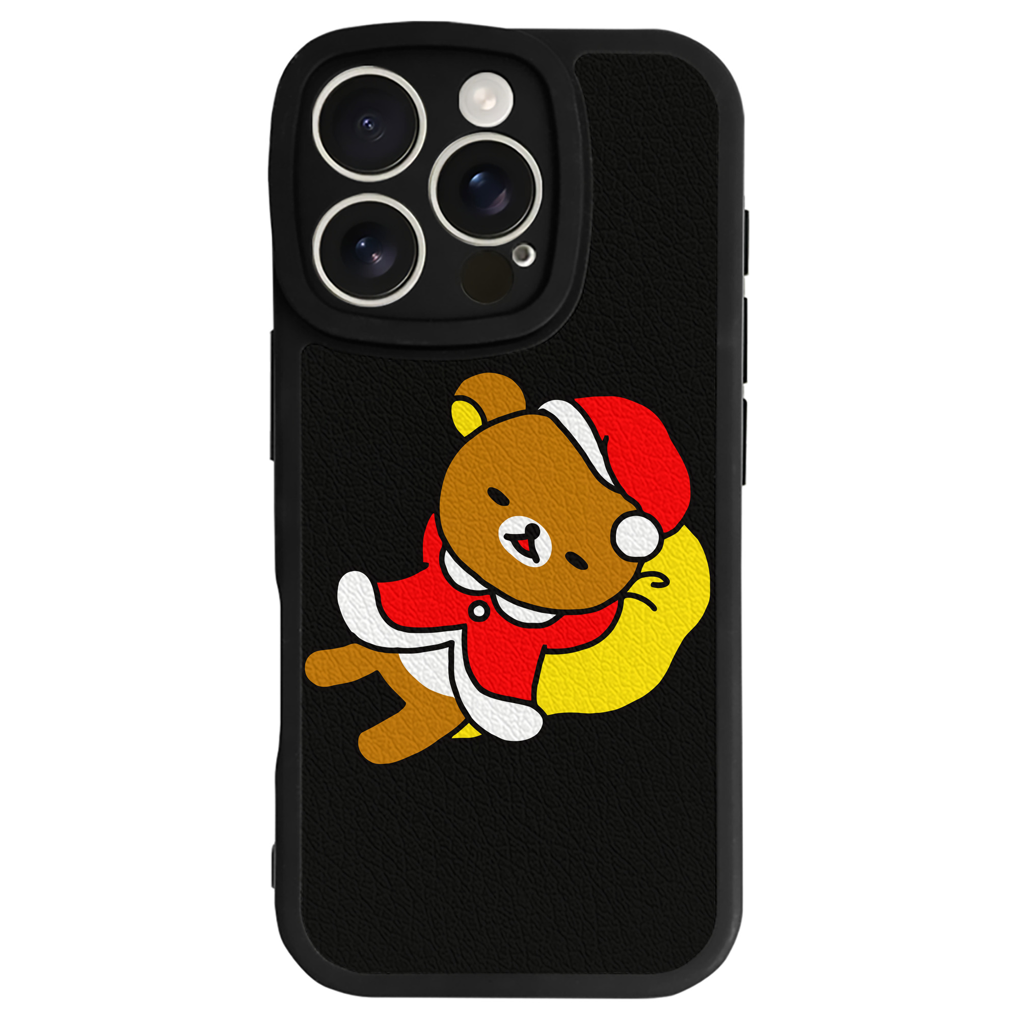 （画像用） リラックマ リラックマ キイロイトリ Rilakkuma Korilakkuma Kiiroitori 【iPhone 16シリーズ対応】シリコンスマホケース（レザー調） 材質：シリコン